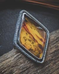 Image 2 of Amber Lozenge ring 8.5