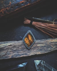 Image 1 of Amber Lozenge ring 8.5