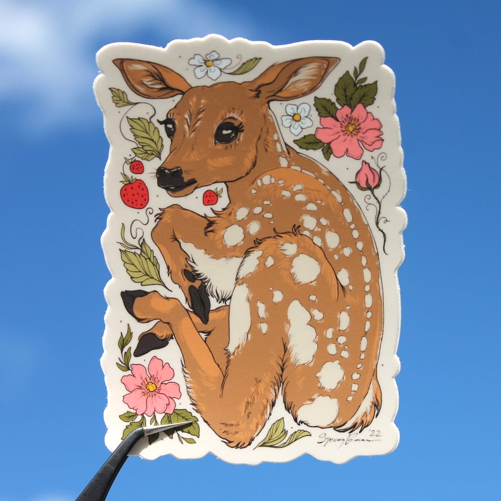 Image of Strawberry Fawn Sticker