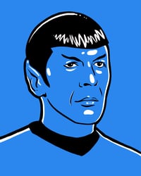 Image 1 of Mr Spock Star Trek Art Card