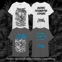 Image 1 of Exuding Degenerative Cadavers Shirt (White/Grey)