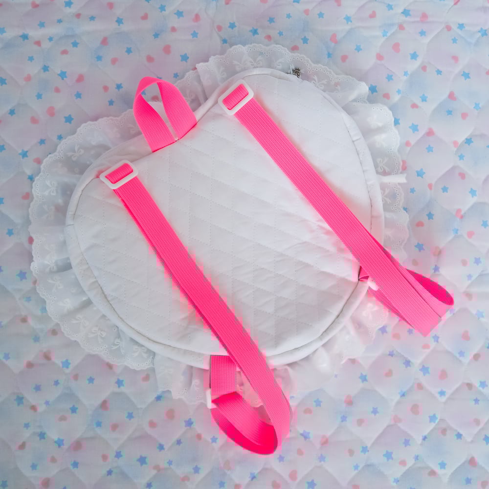 Quilted Heart Bow Backpack: 01
