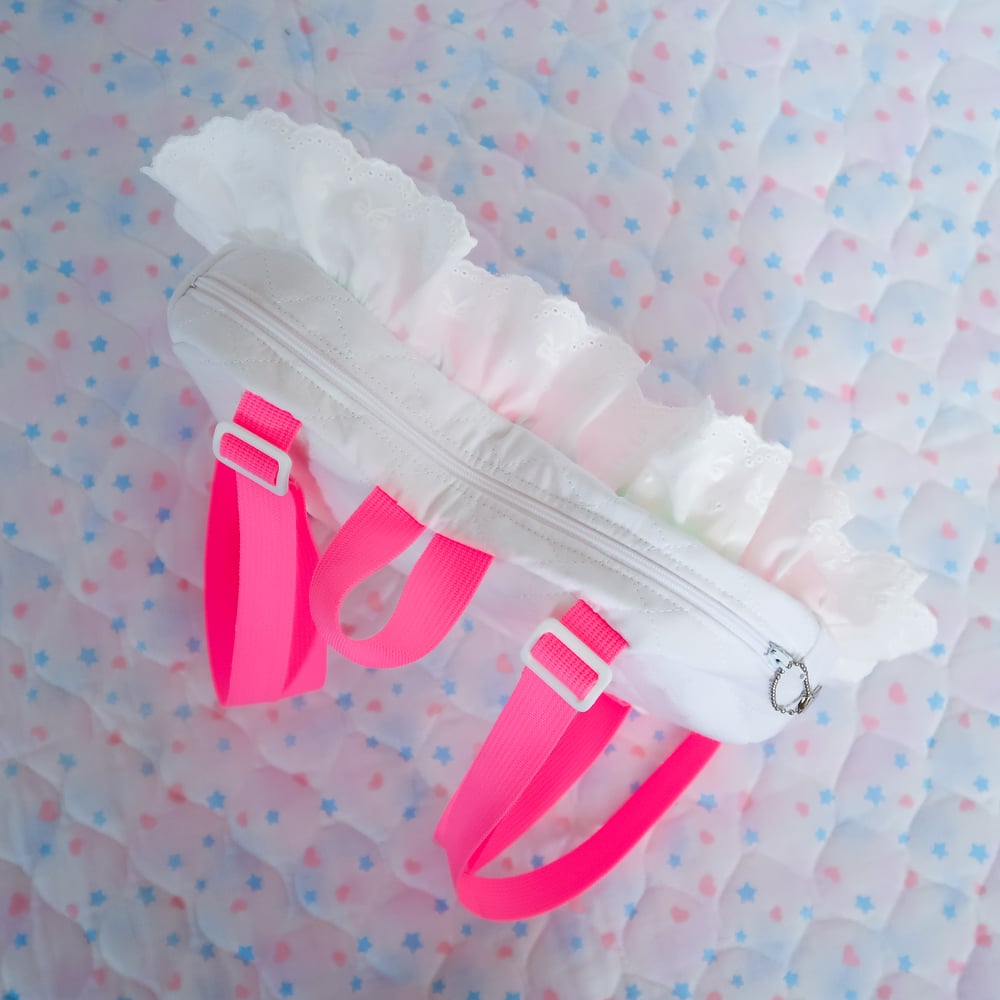 Quilted Heart Bow Backpack: 01