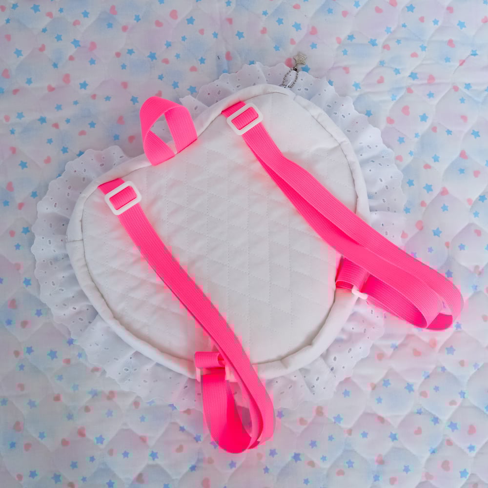 Quilted Heart Bow Backpack: 02