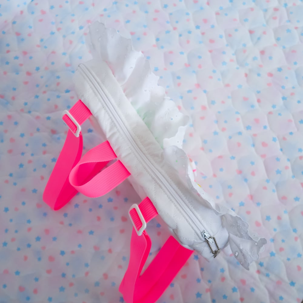 Quilted Heart Bow Backpack: 02