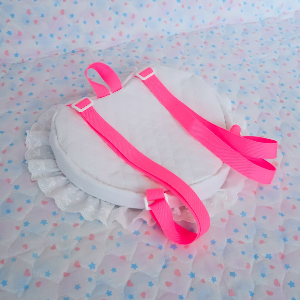 Quilted Heart Bow Backpack: 03