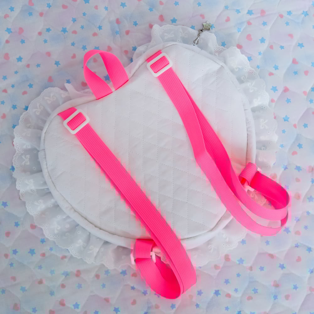 Quilted Heart Bow Backpack: 03