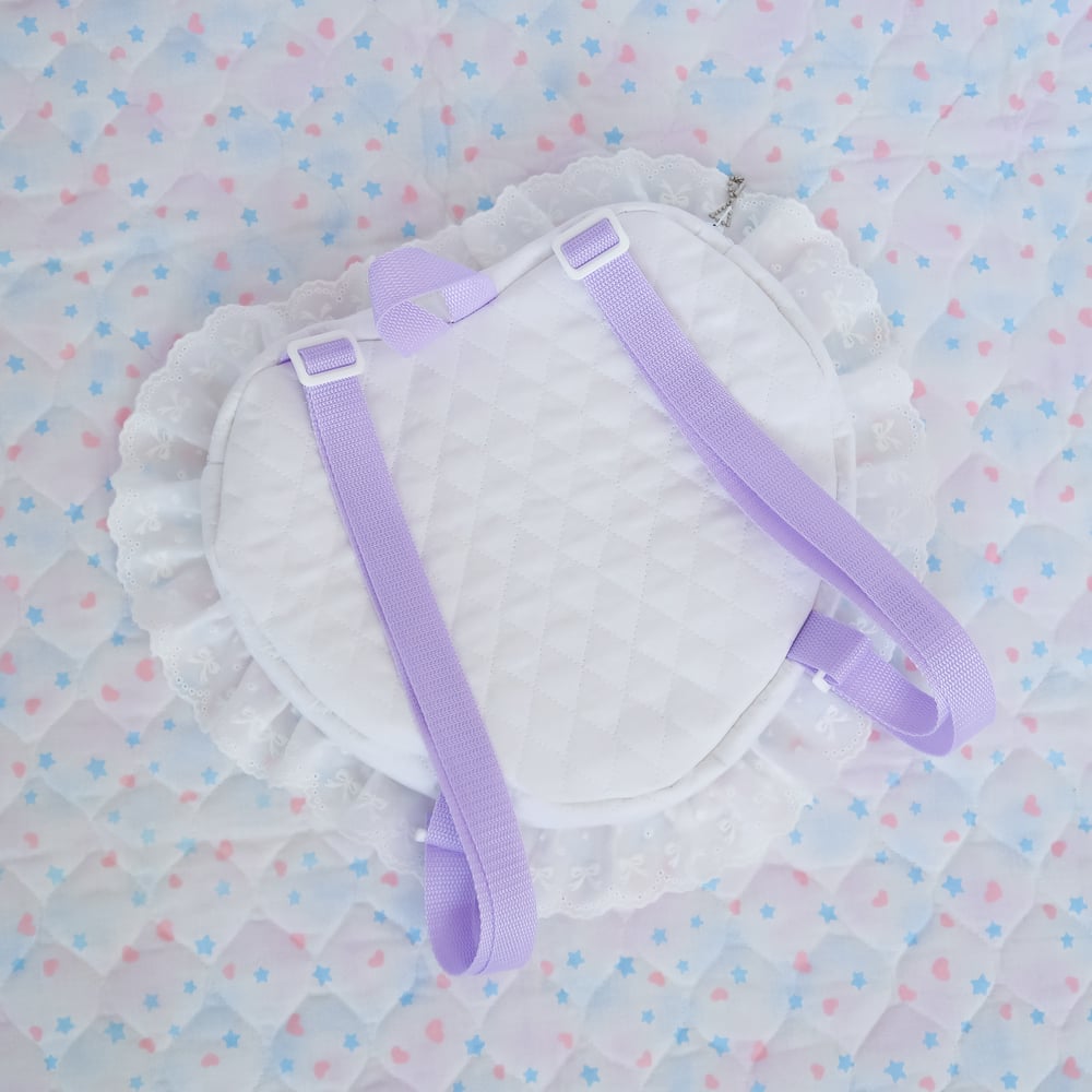 Quilted Heart Bow Backpack: 04