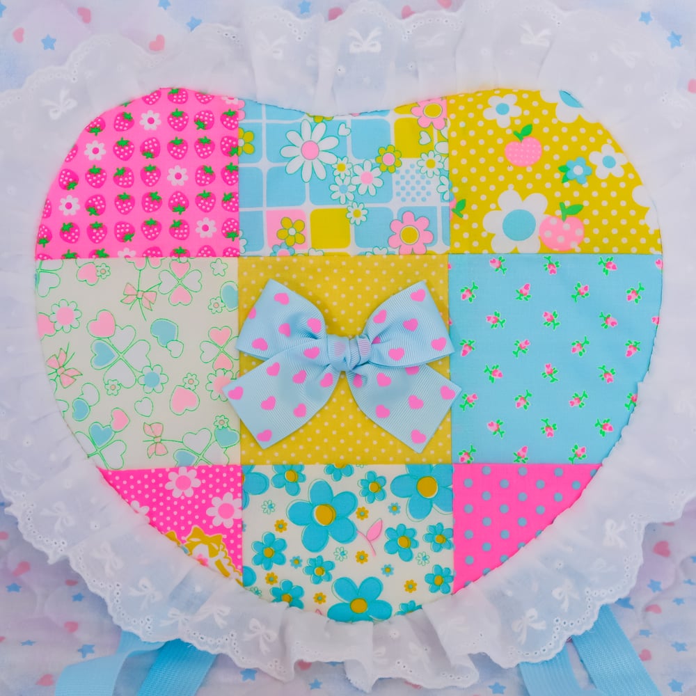 Quilted Heart Bow Backpack: 06