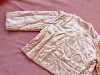 Image 4 of 1940’s Pink Satin and Wool Quilted Lounge Jacket