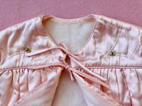 Image 2 of 1940’s Pink Satin and Wool Quilted Lounge Jacket