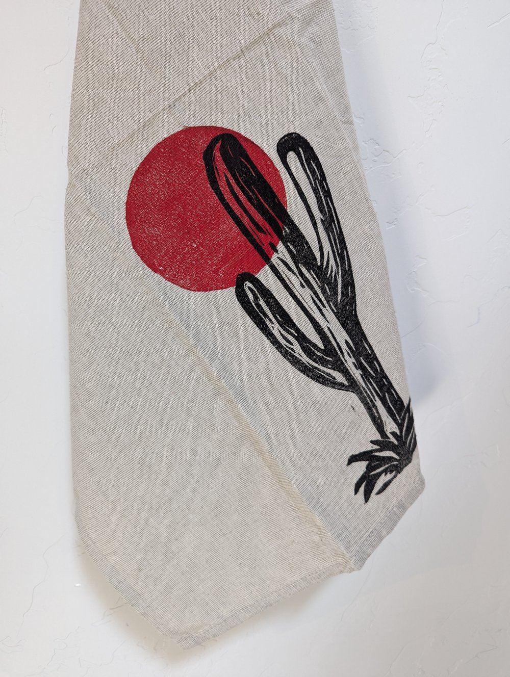 Red Sun Cactus Towel - Made to Order