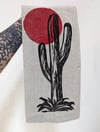 Red Sun Cactus Towel - Made to Order