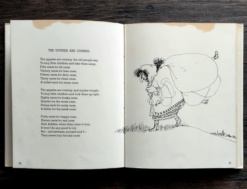 Where the Sidewalk Ends, by Shel Silverstein - Rare/Early printing w/ Gypsies poem