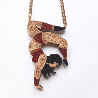 Image 1 of Handstanding Contortionist Necklace. 