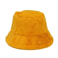 Image 1 of Deluxe Plush Bucket Hat YELLOW