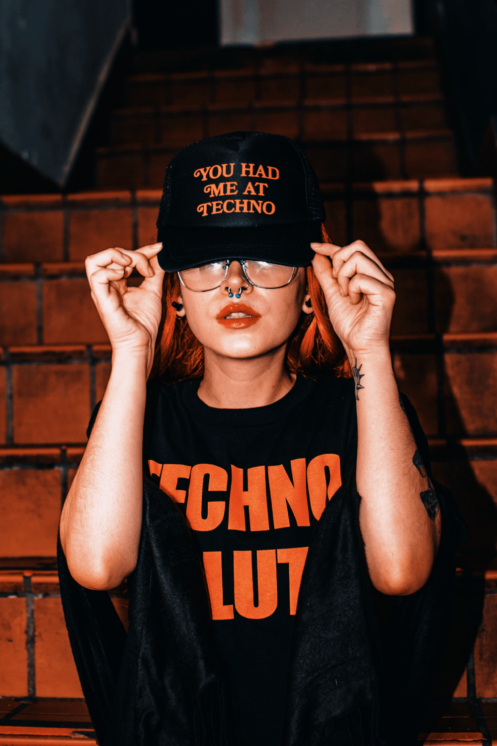 'YOU HAD ME AT TECHNO' TRUCKER HAT