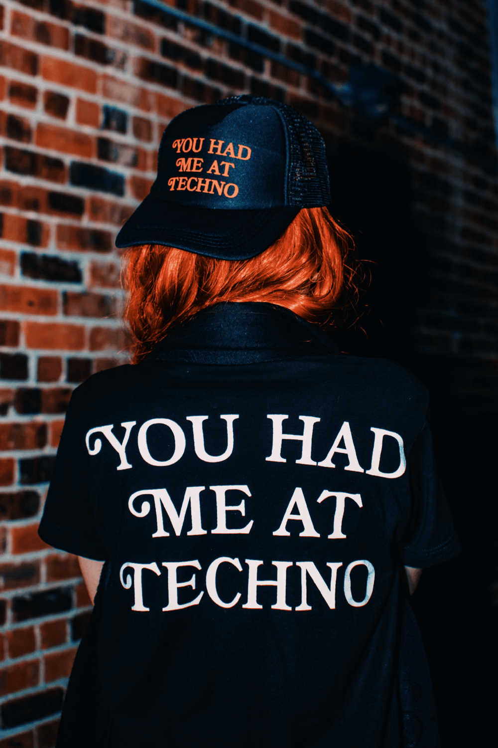 'YOU HAD ME AT TECHNO' TRUCKER HAT