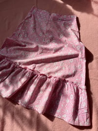 Image 1 of 1960's Pink Floral Cotton Skirt