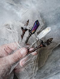 Image 3 of Mini Crystal Spoon Witch, Altar Spoon Herbal Crystal Witchcraft Spoon Witches Herb Spoon, Pagan H...