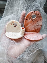 Image 8 of Miniature CottageCore Curiosity Shelf, Small Altar Shelf , nicknack wooden moon shelf, crystal wa...