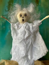 Image 2 of Halloween Spun Cotton Ghost on Stand V