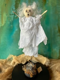 Image 1 of Halloween Spun Cotton Ghost on Stand V
