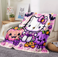 Image 1 of Halloween Flannel Throw Blanket