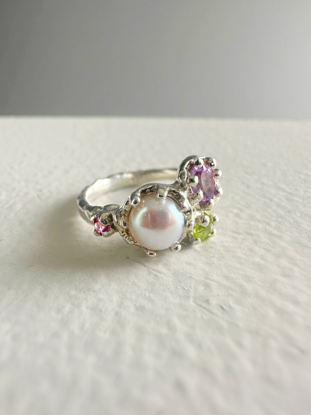 Image of Pearl Posy Cluster Ring
