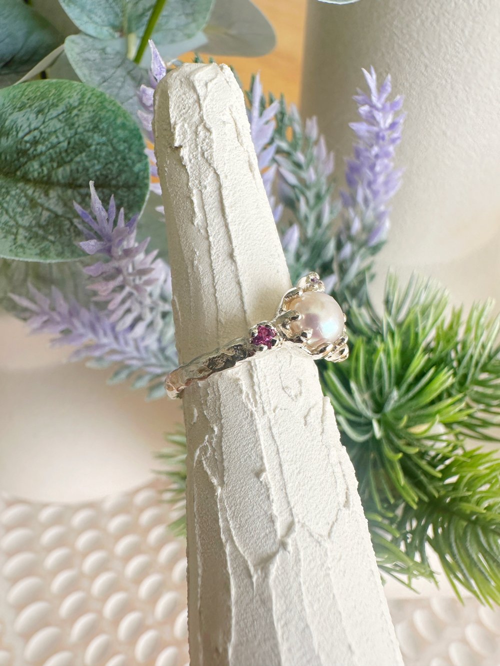 Image of Pearl Posy Cluster Ring