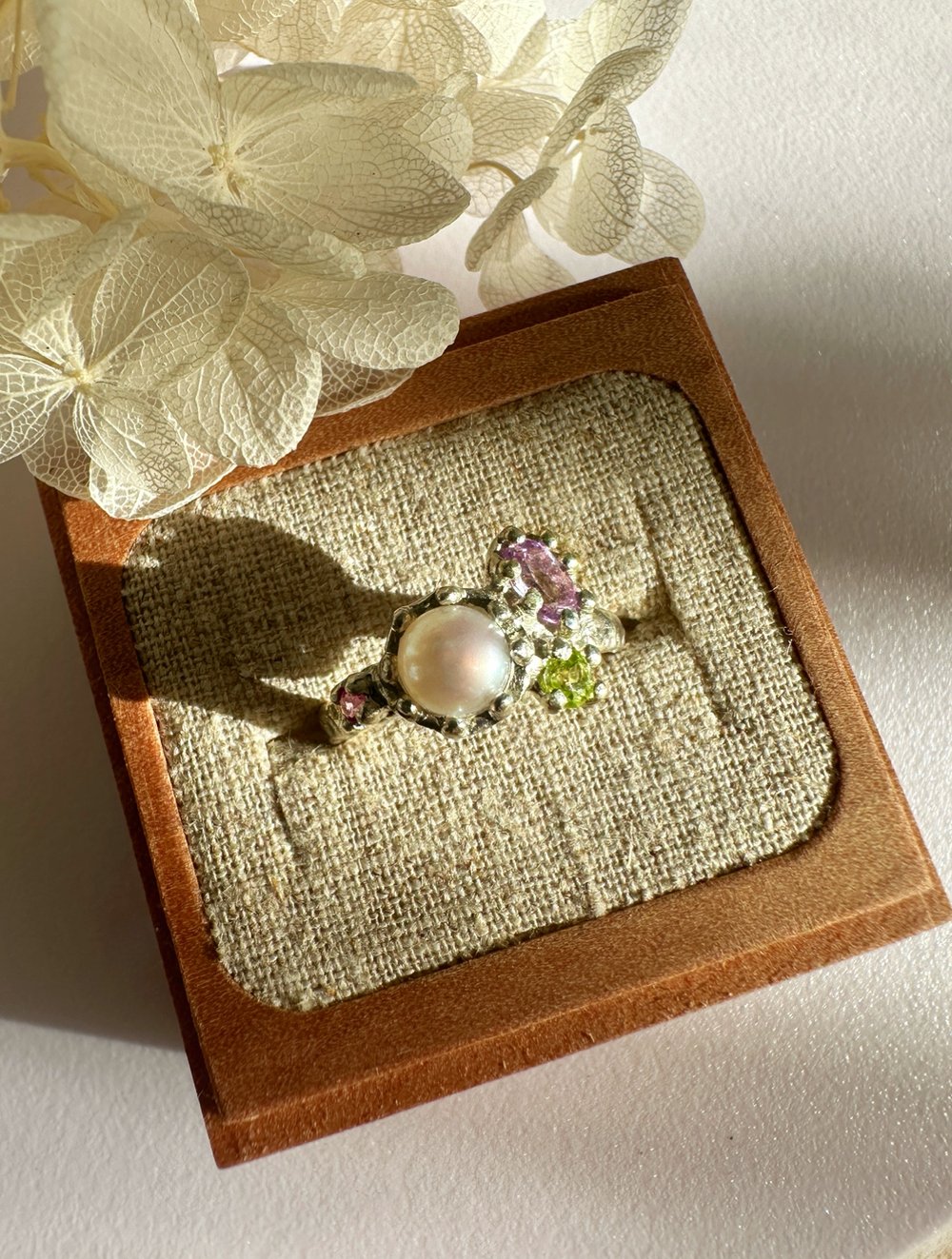 Image of Pearl Posy Cluster Ring