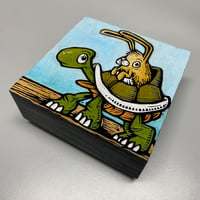 Image 1 of Turtle and Bunny Carved Panel **FREE SHIPPING**