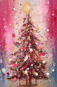 Pink Christmas Tree Paint Class - Thursday 21st November 