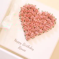 Image 1 of Luxury Handmade Birthday Card For Her. 8 Colours. Personalised Card.