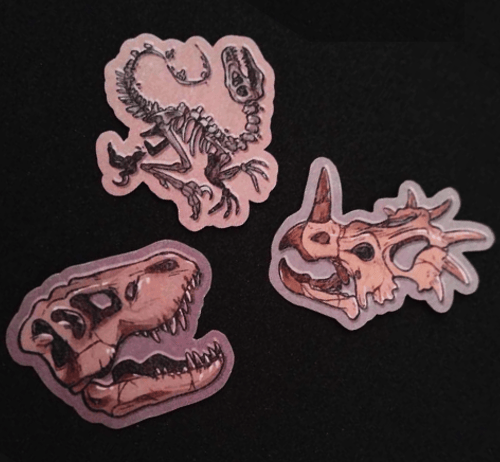 Dino fossil Stickers