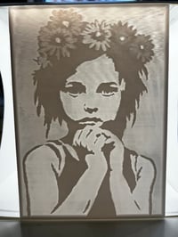 Image 1 of Limited Edition Lithophane of “Girl with flowers” by DNZ
