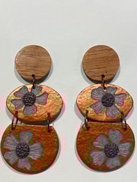 Double Flower Carving with Tasmanian Blackwood Studs
