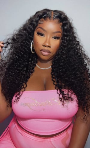 Image of 9x6 Water Wave Closure Wig in 24 inch