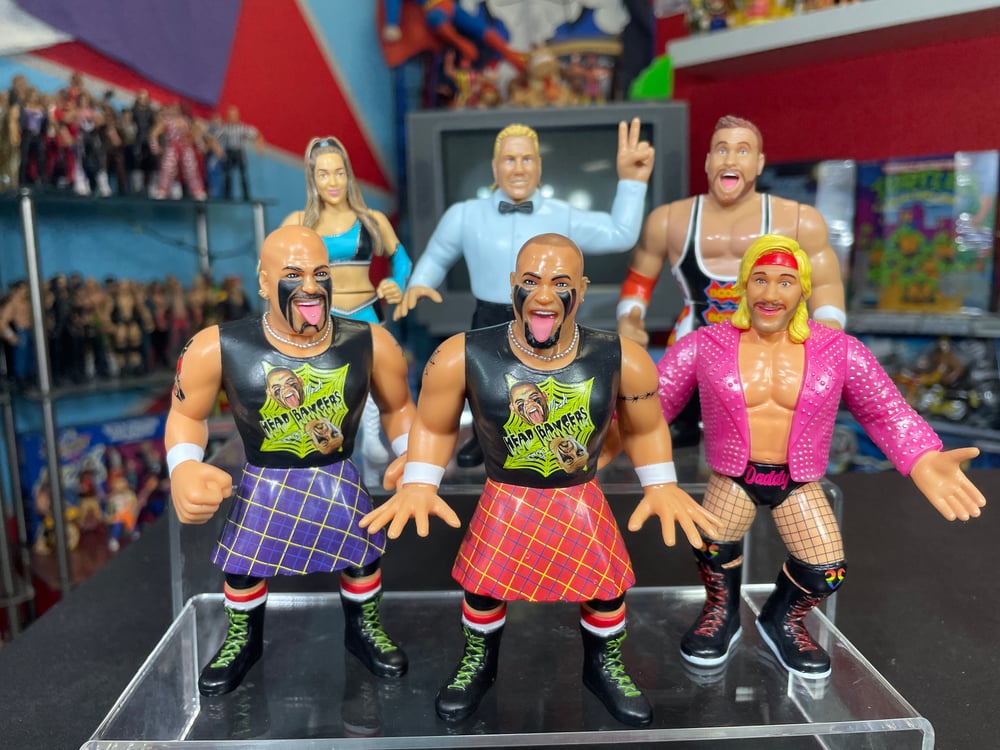  COMPLETE SET (NO PACKAGING!) of 6 Wrestle-Something Wrestlers Series 1 (Headbangers, Effy, Colt, Ch