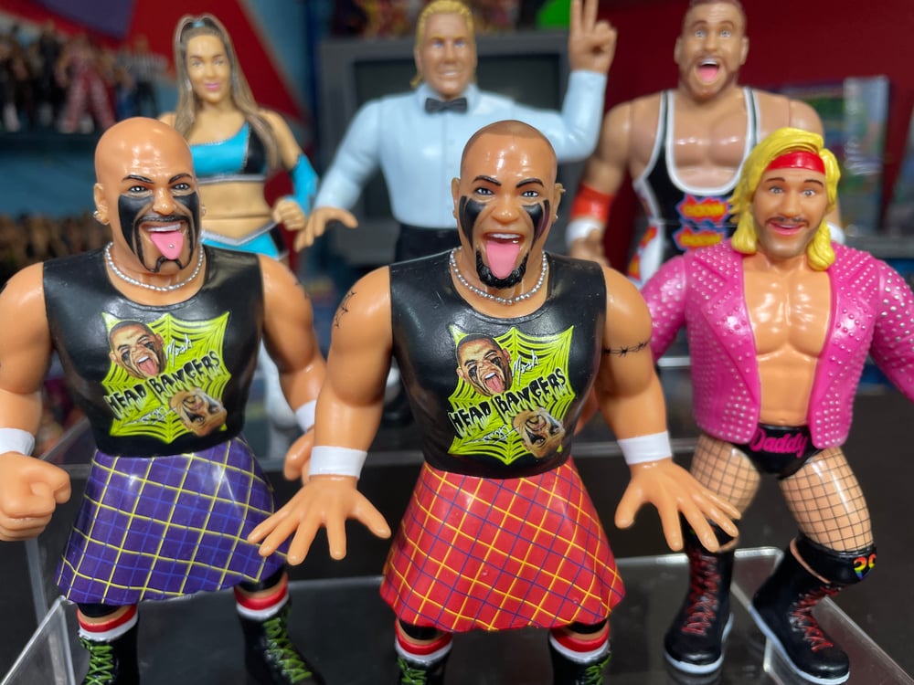  COMPLETE SET (NO PACKAGING!) of 6 Wrestle-Something Wrestlers Series 1 (Headbangers, Effy, Colt, Ch