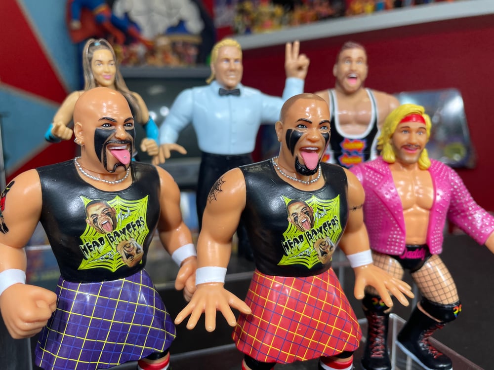  COMPLETE SET (NO PACKAGING!) of 6 Wrestle-Something Wrestlers Series 1 (Headbangers, Effy, Colt, Ch