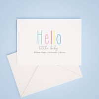 Image 1 of New Baby Card - Hello Little Baby