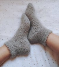 Image 2 of KIT PÉPITES N°2 DELUXE : LES CHAUSSETTES DE LIT EN ANGORA ET MOHAIR PAILLETÉ