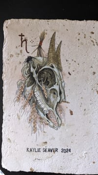 Image 1 of Goat Skull Painting