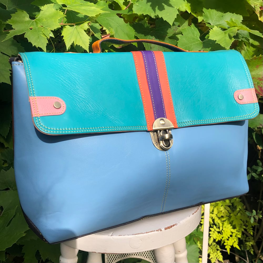 Image of Harlequin Collection - Animal/Recycled Leather Laptop Bag #19D