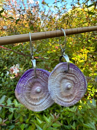 Image 5 of Lilac Textural Porcelain sterling silver earrings 