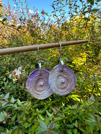 Image 10 of Lilac Textural Porcelain sterling silver earrings 