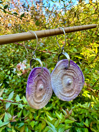 Image 13 of Lilac Textural Porcelain sterling silver earrings 