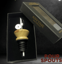 Image 2 of Indian Teakwood and Stainless Steel Pour Spout ( w/gift box )