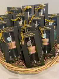 Image 1 of Indian Teakwood and Stainless Steel Pour Spout ( w/gift box )